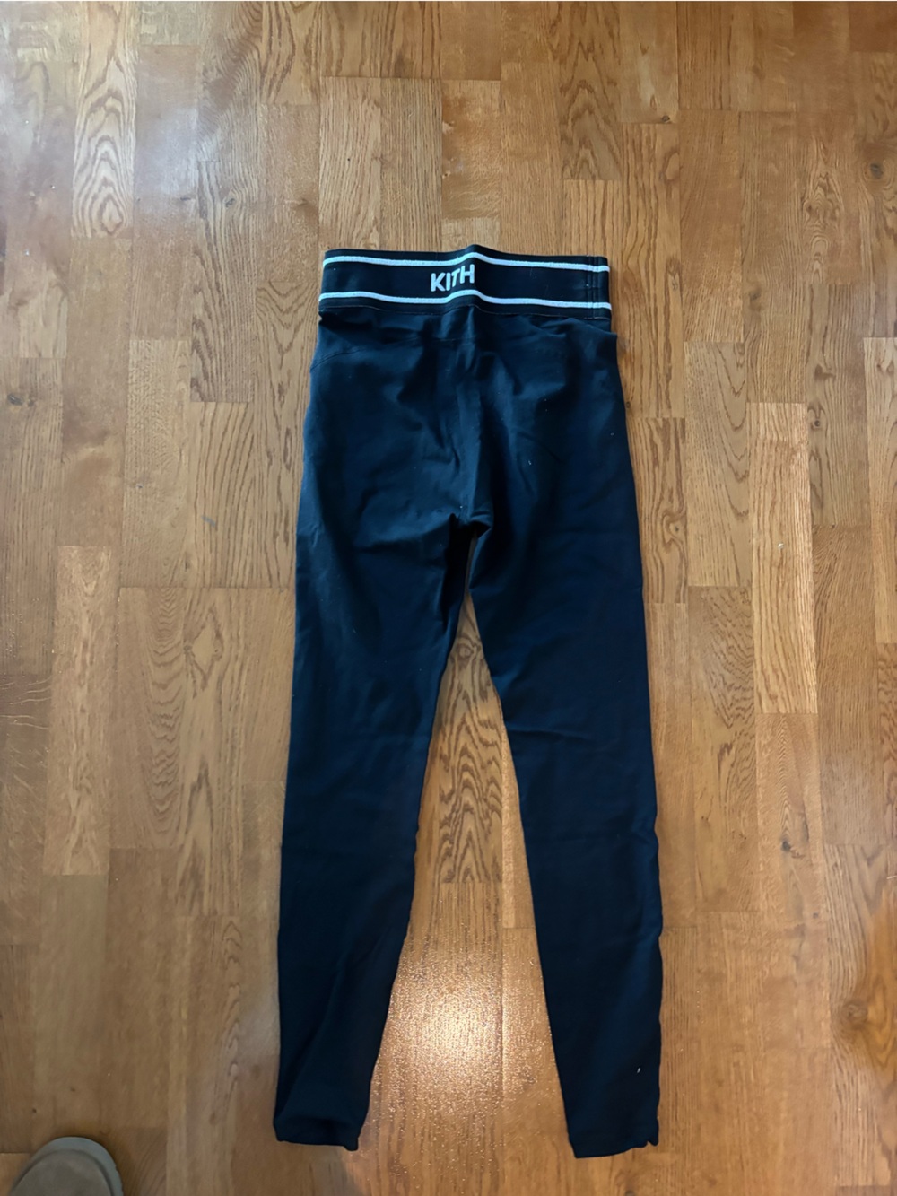 Kith Black High-Waist Leggings with White Logo Waistband